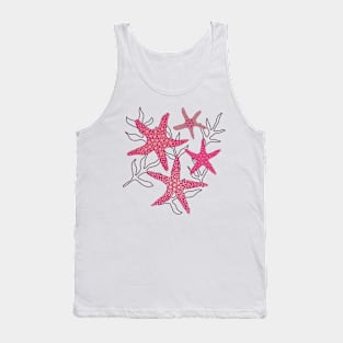 Sea stars - starfish fun in the ocean pink colours Tank Top